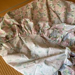 マリクレール　ベッドシーツ　紫陽花柄の画像