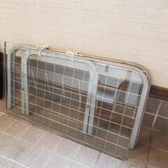 ●ネジ無し●スチールガラステーブル