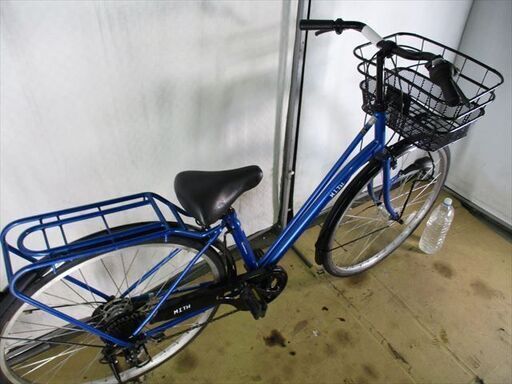 C36★限定特価★ 中古自転車 丸石　シティ　ブルー【27インチ　6段　LEDオートライト 】