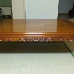 【終了/有難うございました‼】中古美品 座卓 木目が大変きれいです 和風がエモイ 軽量♪ 足は取外し可能♪ 早い者勝ちです✨✨の画像