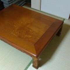 【終了/有難うございました‼】中古美品 座卓 木目が大変きれいです 和風がエモイ 軽量♪ 足は取外し可能♪ 早い者勝ちです✨✨の画像