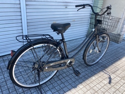 【26インチ自転車】美品❗️LEDオートライト付　変速なし　ブラック　若林自転車　唐崎店　SALE中❗️