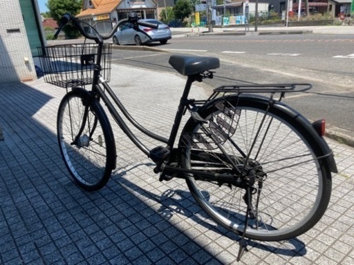 【26インチ自転車】美品❗️LEDオートライト付　変速なし　ブラック　若林自転車　唐崎店　SALE中❗️
