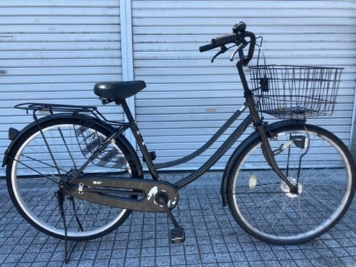 【26インチ自転車】美品❗️LEDオートライト付　変速なし　ブラック　若林自転車　唐崎店　SALE中❗️