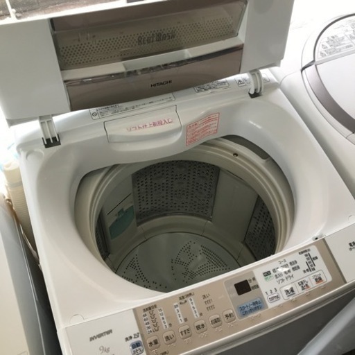 洗濯機9kg 2013年製　HITACHI 静かなインバーター