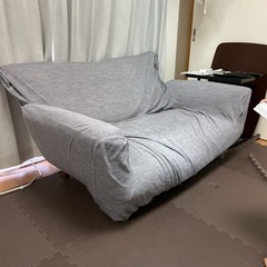 ニトリ　布張りカジュアルソファ　グレーの画像