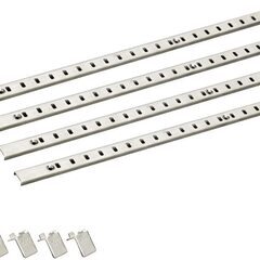 アートランバーO 棚板 O20-16-LW + 棚柱セット 新品 未使用 南海プライウッド シェルホワイト ステンレス シルバー　クローゼットやシューズクロークなどに DIY アートランバーの画像