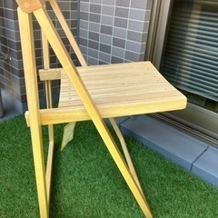 価格相談可能★新品／未使用品　折り畳み式木製チェアー　の画像