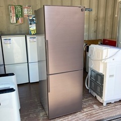 シャープ 271リットル 2ドア冷蔵庫 右開き 2017年製 SHARP SJ-PD27C-T 大型フリーザー 