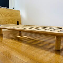 無印良品　ベッドフレーム（ヘッドボード付き）シングルサイズの画像