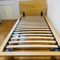 無印良品　ベッドフレーム（ヘッドボード付き）シングルサイズの画像