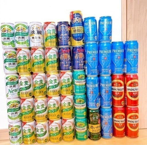 生ビール・発泡酒のビール46本(お菓子付き)