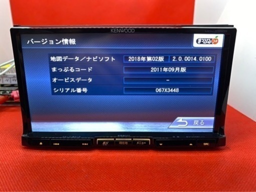 KENWOOD 上級ナビ　MDV-535DT フルセグTV 新品バックカメラ付き