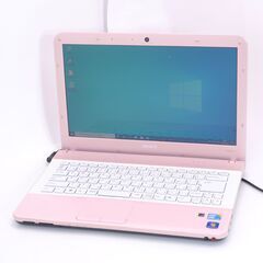 Wi-Fi有 14型 ノートパソコン SONY VPCEA3AFJ ピンク 中古美品 Core i3 4GB