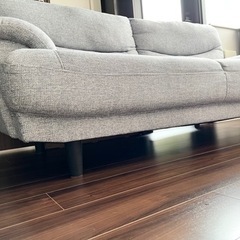 ニトリ3人用布張りソファ(キャッツ3 GY)の画像