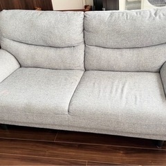 ニトリ3人用布張りソファ(キャッツ3 GY)