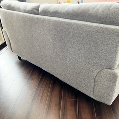 ニトリ3人用布張りソファ(キャッツ3 GY)の画像