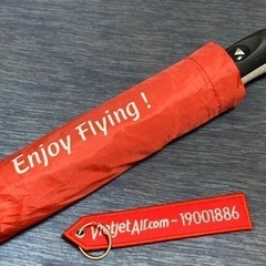ベトジェットエアー　折りたたみジャンプ傘　未使用品　おまけ付き