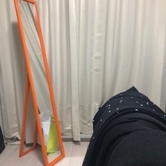 全身鏡オレンジカラー