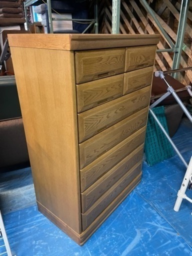 美品 北海道旭川家具 島口家具製作所 ハイチェスト ドルフィン 整理タンス 箪笥 ナラ ７段 大容量 全国家具工業連合会 美品 北海道旭川家具 島口家具製作所 ハイチェスト ドルフィン 整理