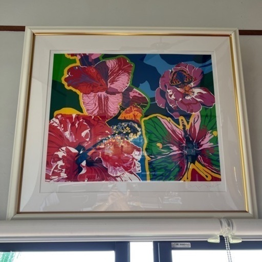 ヒロヤマガタのシルクスクリーン　ハイビスカス