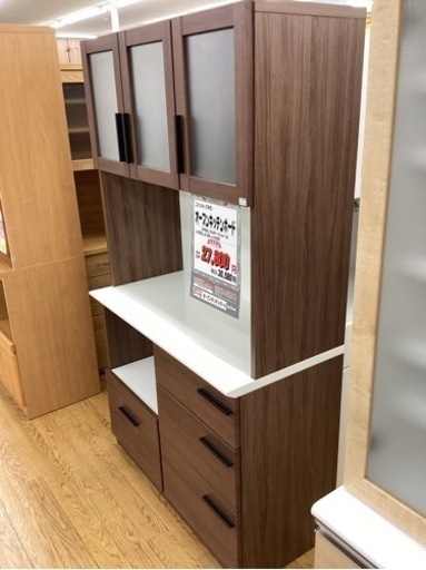 KG-9【新入荷　リサイクル品】ニトリ　N-アネモ　オープンキッチンボード　ブラウン×白