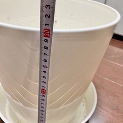 植木鉢白　プラスチックの画像