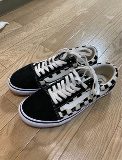 【超美品】美品 VANS バンズ oldskool オールド スクール ブラック ホワイト　28.5 10.5 チェッカー