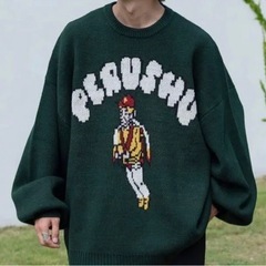 【希少品】ペルーシュ　おじさんニット　kutir 長袖 柄ニット...