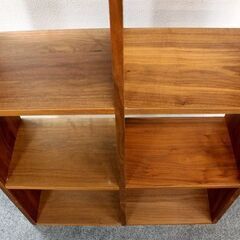 MUJI/無印良品 スタッキングシェルフセット 5段×2列 ウォールナット 幅