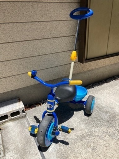 【値下げ】三輪車　ブルー　コントロールバー