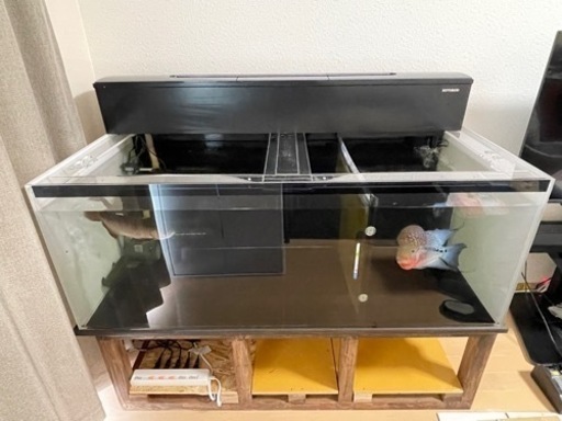 引取り限定1200アクリル水槽･上部フィルター･･水槽台他