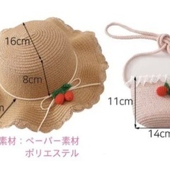 新品未使用品　麦わら帽子とポシェットのセットの画像