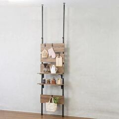 ニトリ 突っ張りラック カエサル 60cm幅(ミドルブラウン)