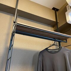 ニトリ　ワイヤーワードローブNポルダ(ミドルブラウン)の画像