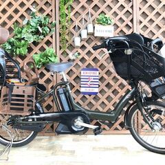 緑　タイヤ新品　電動自転車 バッテリー良品 子供乗せ　 20イン...