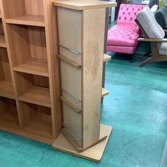 家具ならトレファク吉川店！！ Karimoku 回転式ラック ロータイプ ナチュラルの画像