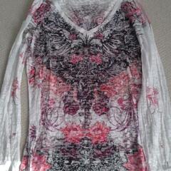 *美品*ロングTシャツ*長袖*透けトップス*Lサイズ*