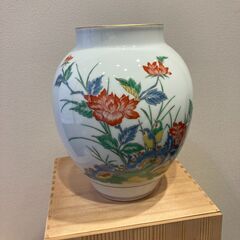 ★秀峰作　有田焼　岩花鳥　26㎝★★