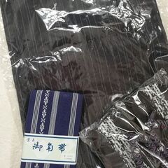厳選メンズゆかた　新品　麻混　黒地　の画像