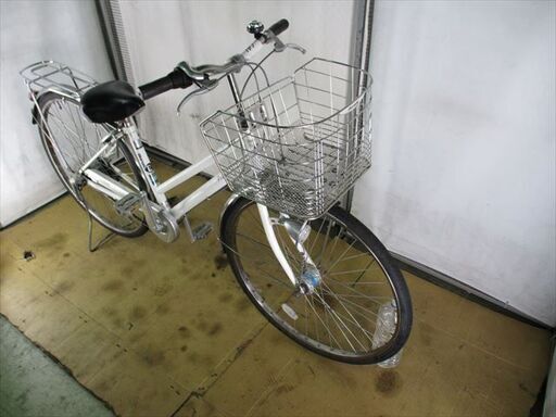 C41★限定特価★ 中古自転車 丸石　プリズムシティ　ホワイト【27インチ　軽快車　3段　LEDオートライト 】 (*^▽^*)