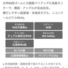 Nikon クールピクス　P610の画像