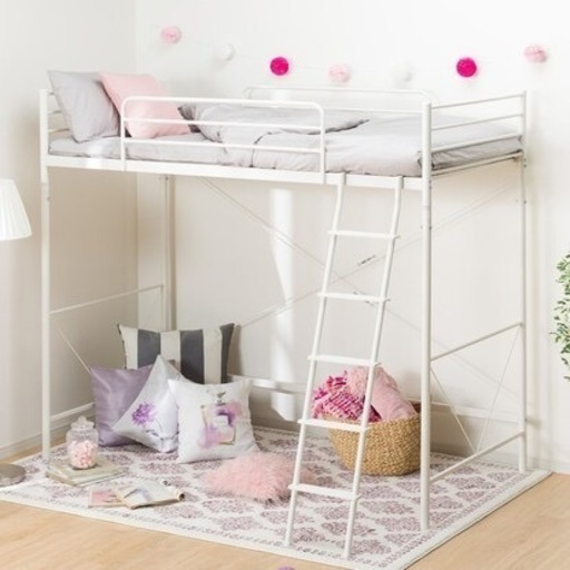 新品　5年保証付　ニトリ　ハイベッド　ロフトベッド(セパタN WH)白　ホワイト