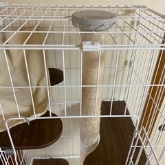 ⭐️決まりました⭐️キャットケージ　タワー３段（引き取り限定）の画像