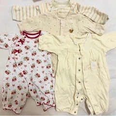 出産準備　新生児肌着、ベビー服、ベビードレス、おくるみ　まとめ売りの画像