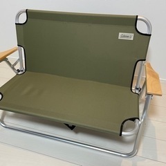 美品 室内利用 コールマン リラックスフォールディングベンチ(オリーブ)の画像