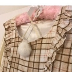 LIZLISA ポンポンチェックワンピの画像