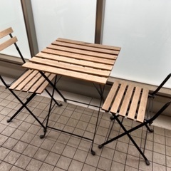 IKEA テルノー テーブル&チェア2脚セット