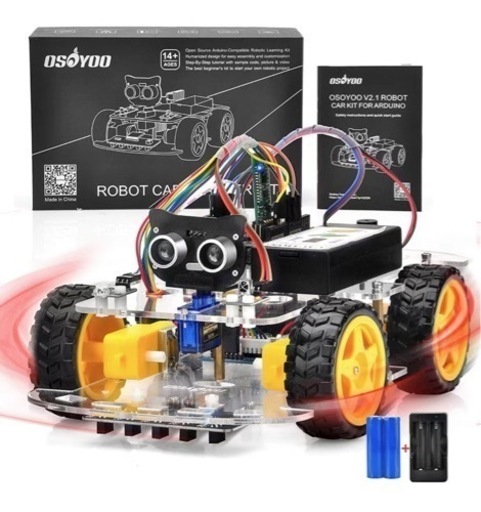 Arduino用 アルドゥイーノ UNO 多機能 教育 ロボット カー V2.1