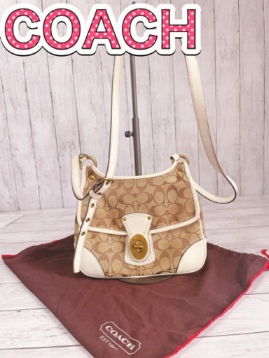 H1173 COACH コーチ ショルダー　シグネチャー　ブラウン　10567S